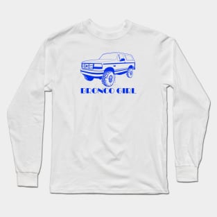 Bronco Girl 1992-1996 Dark Blue Print Long Sleeve T-Shirt